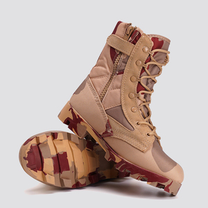 DSF35 Camouflage Tactical <b>Boots</b> Tan High Top Outdoor All Seasons Waterproof Canvas <b>Hiking</b> <b>Boot</b> - Product Image 4