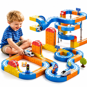 Trenino Magnetico a Levitazione Variabile, Giocattolo Educativo per Bambini, Blocchi da Costruzione in Plastica ABS, Treno Piccolo Anti-Gravità - Product Image 1