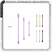 Spatule en silicone avec spatule à double extrémité, outil de mélange pour masque facial et maquillage, 3 tailles, 7 couleurs