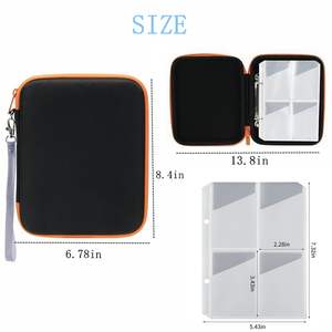 Classeur à cartes personnalisé, mini étui en tissu à 2 anneaux, 80 cartes avec fermeture éclair classeur pour cartes à collectionner, 4 poches pour <span class=keywords><strong>Yoto</strong></span> - Product Image 2