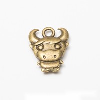 Amuleto del Zodiaco Chino, Colgante de Animal en Aleación de Zinc con Acabado Bronce Antiguo para el Año Nuevo Lunar, Adornos para Sobres Rojos