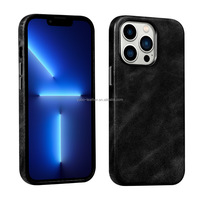 Étui en cuir à bord enveloppé pour iPhone 15 Pro max en cuir véritable pour étui iPhone