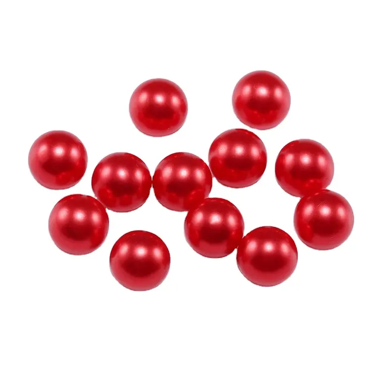 New Wholesale Customized High Quality 8mm 14mm Imitation Beads Loose No Holes Plastic ABS Color Pearl For Jewelry Making