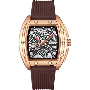 AILANG 8616 Montre automatique pour homme, rectangulaire, tendance, à cadran ajouré, étanche, avec logo personnalisé - Product Image 6