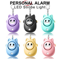 Nouveau Kitty Style 130DB LED Portable d'urgence auto-défense sécurité alarme de sécurité porte-clés alarme personnelle pour femmes enfants aîné