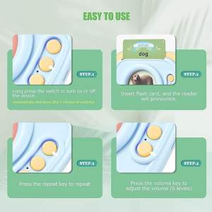 Mainan pendidikan Bilingual Prancis/Inggris, mesin pembelajaran pidato terapi kata-kata penglihatan kartu Flash untuk edukasi anak-anak - Product Image 5