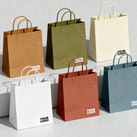 Logo personnalisé carré en papier kraft bonsaï pot large fond fleur et sacs de fruits pour l'emballage de gâteau cuire au four et artisanat utiliser idée cadeau
