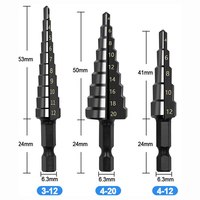 Foret à rainurer droite BOSS HSS 3-12mm 4-12mm 4-20mm certifié CE, en carbone noir nano, pour perçage de trous dans le bois et le métal