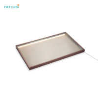 Barre de lampe de placard LED rechargeable par USB Lampe d'armoire de cuisine intérieure classique Détecteur de mouvement sans fil Aluminium Plastique Chambre à coucher