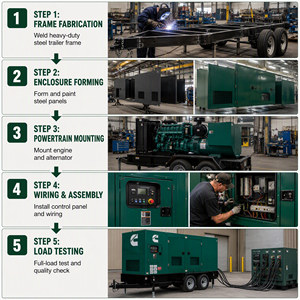 Groupe électrogène diesel Cummins refroidi par eau certifié EAC EPA 150 Kva 160kva 200kva 250 Kva 300kva avec générateur Stanford - Product Image 3