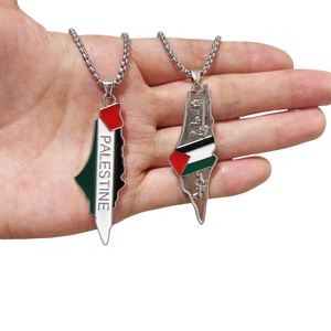 Palestina hanger, kaart van Palestina, vlag ketting, hoogwaardig metaal, gratis Palestina ketting hanger - Product Image 1