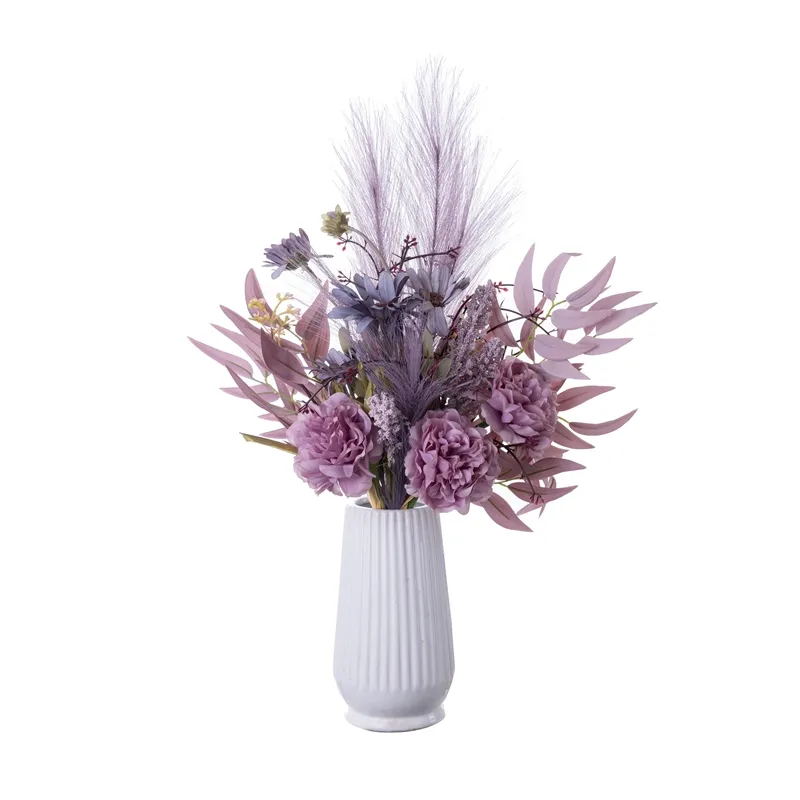 CF01127B Bouquet populaire de chrysanthème sauvage artificiel et de pivoine pour les décorations de fête