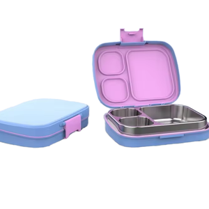 Eco-Friendly Stainless Steel Bento Lunch Box Spoon Fork Household Items School Snacks Infant Care Compartments Food <strong>Storage</strong> - Product Image 1
