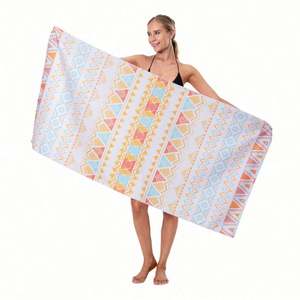 Serviette de plage surdimensionnée légère en microfibre, sans sable, à séchage rapide, écologique, avec logo personnalisé, pour adultes, femmes et hommes - Product Image 4