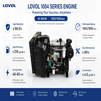 Moteur diesel industriel robuste SCDC LOVOL série 1004, 44-94 kW, 1500/1800 tr/min, 4 cylindres en ligne, 4 temps, pour applications de puissance