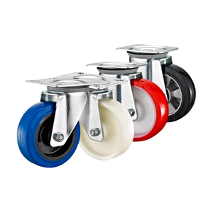 Pure Nylon &amp; <strong>Rubber</strong> Industrial Casters European Style Universal <strong>Wheels</strong> <strong>3</strong>.5-5inch Wear-resistant Pressure-resistant No Brake - Product Image 2