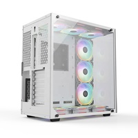 DIY White Aluminum Alloy Gaming EATX ATX MATX Tempered Glass Side Panel Cooling Design Full Tower Pc Case Computer Gaming