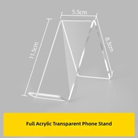Support de téléphone de bureau en acrylique transparent épaissi, vente en gros d'usine, angle de vision ergonomique, étanche, hauteur réglable, flexible
