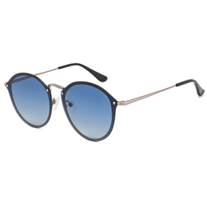 Custom Logo Round Frame Metal Sunglasses Fashion <b>Eyewear</b> Gradient Lens Outdoor Streetwear - Product Image 1