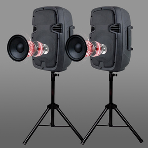800W 2 Way Powered 2x 8" PA <strong>Speaker</strong> System Professional Audio BT TWS Party <strong>Speaker</strong> Active &amp;Passive Loud Set 2 Stands - Product Image 5
