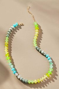 Zooying Adjustable <strong>Boho</strong> <strong>Necklace</strong> Gold Plated Stainless Steel Chain Genuine Stone Beads Layered Jewelry for Women Gift - Product Image 2