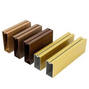 Controsoffitto in legno a strisce di metallo per controsoffitto in alluminio e soffitto lineare Design controsoffitto per Hall Mall Shop cucina - Product Image 2