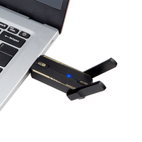 Adaptateur WiFi 6 USB3.0 haute vitesse 1800 Mbps, carte réseau sans fil pour ordinateur, dongle WiFi double bande 802.11ax, pilote gratuit pour PC