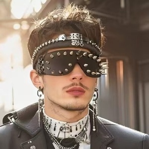 New Cross-border Funny <strong>Glasses</strong> Cyberpunk Style Devil Myopia Sunglasses UV400 Frameless <strong>Party</strong> <strong>Fashion</strong> Trend Street Snap - Product Image 5