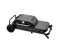 Barbecue au gaz de camping en plein air, en alliage d'aluminium, pliable, mobile, 2 roues, hauteur réglable, options multicolores, OEM