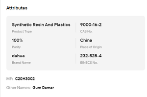 Multi-purpose Refined Damar Resin Viscosity Adjuster <b>Candy</b> Coating Skin Care Formula Auxiliary Substance - Product Image 6
