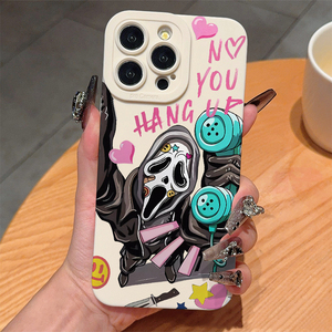 เคสป้องกันกันกระแทก TPU นิ่มลายผีฟักทองสุดสร้างสรรค์อย่างมีสไตล์สำหรับ iPhone 11-17พร้อมการพิมพ์ยูวีจากแบรนด์จีน - Product Image 1