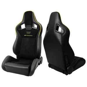 Гоночные сиденья-ковши BJYD из черной ПВХ-кожи с карбоновым волокном для гоночных автомобилей (распродажа) - Product Image 3