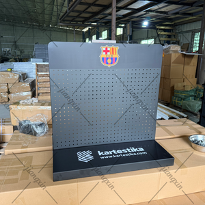 Espositore in Metallo Personalizzato OEM con Logo a Colori, Stand Espositivo con Pannello Forato per Prodotti - Product Image 2