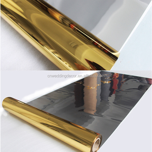 Fancy Plastic Waterproof Shiny Gold PVC Aisle <strong>Runner</strong> Wedding Stage Mirror <strong>Carpet</strong> - Product Image 2