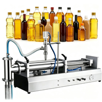 Équipement de remplissage semi-automatique horizontal à piston pneumatique pour sauces, huiles et shampoings en bouteille