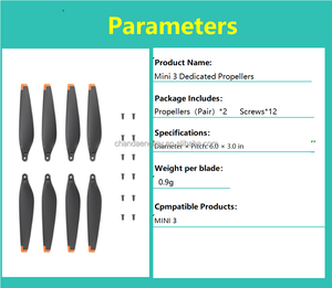 Par de Hélices de Alta Calidad, 6.0 Pulgadas de Diámetro, 3.0 Pulgadas de Paso, Bajo Ruido, Precisión Equilibrada, Alta Relación de Empuje y <span class=keywords><strong>Peso</strong></span> para <span class=keywords><strong>Mini</strong></span> 3 - Product Image 2