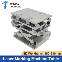 Plateforme de levage 3D 150x210mm, table de levage manuelle pour machine de marquage laser à fibre, hauteur réglable jusqu'à 270mm
