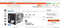 Imprimante d'étiquettes thermique industrielle Xprinter XP-G480B / XP-G480E 4 pouces, transfert thermique / thermique direct