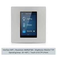 Module d'affichage LCD TFT IPS TMK 3,5 pouces G+G CTP tactile 5 points 480x800 450 nits intégré MIPI/I2C pour contrôle d'accès et maison intelligente