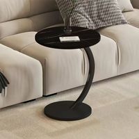 Table d'appoint ronde simple, table de bout de canapé, mini table basse pour salon, chambre à coucher, chevet