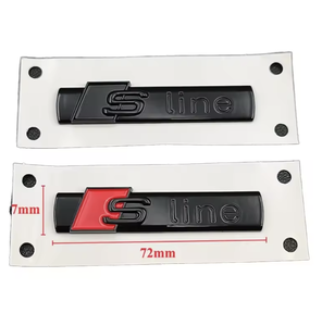 Emblema 3D ABS Nero <span class=keywords><strong>S</strong></span> <span class=keywords><strong>Line</strong></span> per Parafango Auto, Adesivo <span class=keywords><strong>S</strong></span> <span class=keywords><strong>Line</strong></span> per <span class=keywords><strong>Audi</strong></span> A1 A3 A4 A5 A6 Q2 Q5 Q7 Q3 S3 S4 S6 TT, Accessorio - Product Image 6