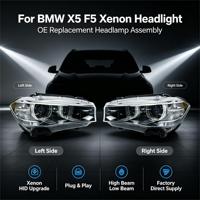Conjunto de Faros de Xenón Remanufacturados para BMW X5 F15 2015-2018, Calidad OEM, Reemplazo OE