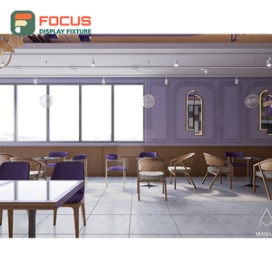 Commercial Cafe Service <b>Counter</b> Laminate Wood Finish Barista Service Zone Storefront Service <b>Counter</b> - Product Image 3