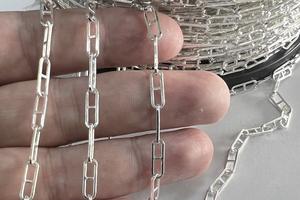 Chất Lượng Cao 925 Bạc Cáp Chuỗi '<span class=keywords><strong>8</strong></span>' Hình Dạng Vuông Dài Hình Chữ Nhật Thiết Kế Cho Tự Làm Đồ Trang Sức Làm Bán Buôn - Product Image 5