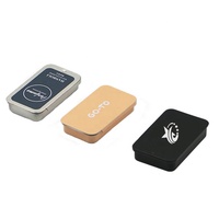 Boîte en étain coulissante noire personnalisée 5g 8g 10g 15g Mini boîtes en étain vides Petits contenants de parfum solide Boîtes en étain coulissantes