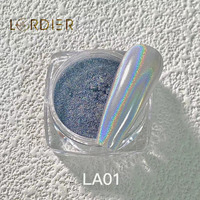 Pigment d'ongle en vrac effet arc-en-ciel poussière Pigment holographique poudre de Chrome poudre acrylique pour ongles couverture miroir poudre 2023