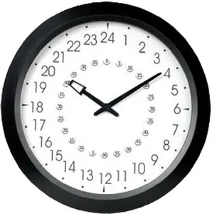 นาฬิกาติดผนัง24ชั่วโมง,นาฬิกาติดผนังพลาสติกสำหรับห้องนั่งเล่น
