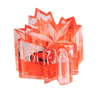 Porte-stylo en acrylique transparent de qualité supérieure en forme d'érable avec figurine flottante interne personnalisable, souvenir du Canada, presse-papiers