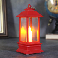 Petite lampe à vent en plastique, porte-bougie LED lumineux, veilleuse, décorations de Noël et d'Halloween, cadeau créatif pour la maison