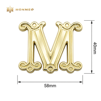 Plaque de logo en métal en alliage de zinc personnalisée HONMEO pour sacs, sacs à main, accessoires de sacs à main, étiquette métallique OEM